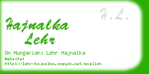 hajnalka lehr business card